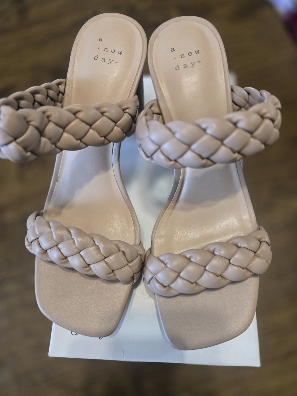 a new day Braided Double Strap Sandals - Neutral Taupe